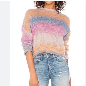 Rails Camille Rainbow Stripe wool mohair Sweater Size Extra Small